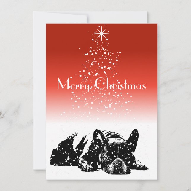 French Bulldog Holiday Card (Front)