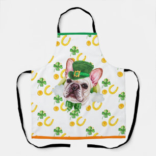French Bulldog Holiday Decor St Patrick's Day Dog Apron