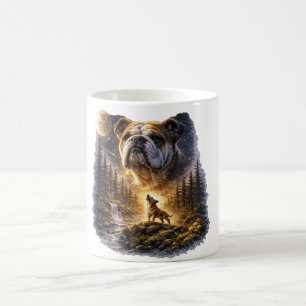 French Bulldog Howling To The Moon Vintage Graphic Coffee Mug