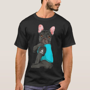 French Bulldog I Love Dad Tattoo Apparel, Dog Dad T-Shirt