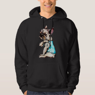 French Bulldog I Love Mom Tattoo Bulldog Mom Hoodie