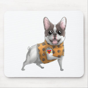 French Bulldog I Love Mom Tattoo Dog Shirt Mothers Mouse Pad