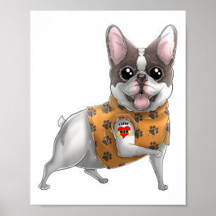 French Bulldog I Love Mom Tattoo Dog Shirt Mothers Poster