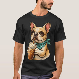 French Bulldog Iced Coffee Fancy Pup T-Shirt