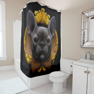 French bulldog illustration, blue