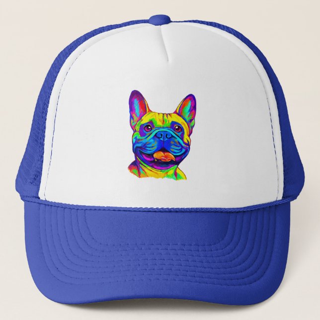 French Bulldog in Colours Trucker Hat (Front)