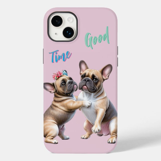 French Bulldog in love Valentine's Day  Case-Mate iPhone Case (Back)