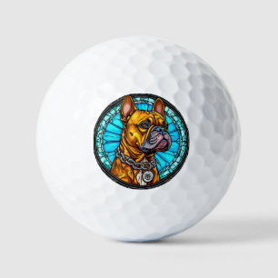 French Bulldog in Ornate Design Golf Balls
