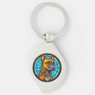 French Bulldog in Ornate Design Keychain