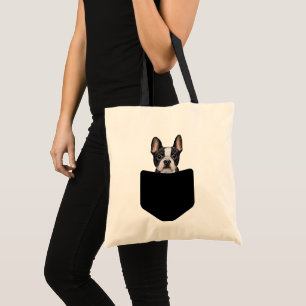 French Bulldog in pocket Tote Bag