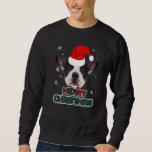 French Bulldog In Santa Hat Merry Christmas  Dog X Sweatshirt<br><div class="desc">French Bulldog In Santa Hat Merry Christmas  Dog Xmas</div>