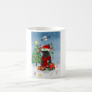 French Bulldog  in Snow with Christmas Gifts  Coffee Mug