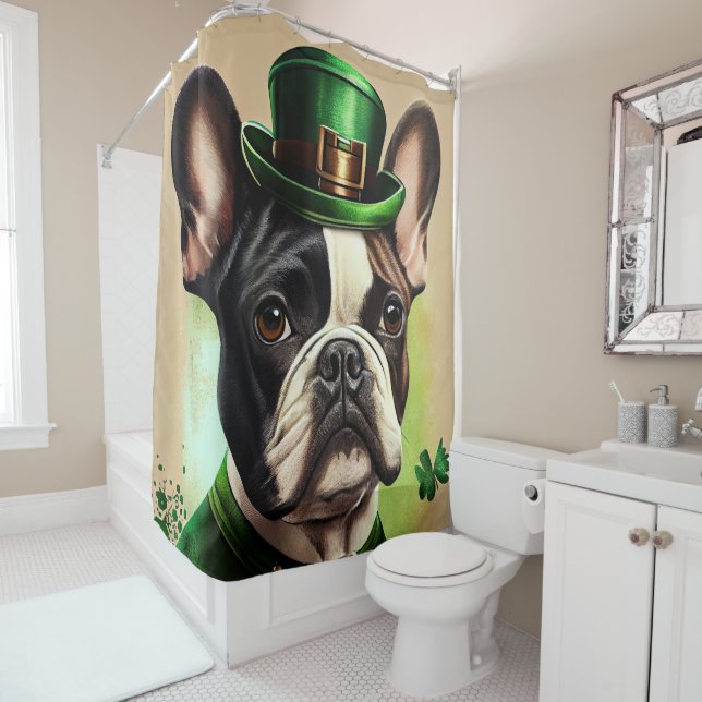 French Bulldog in St. Patrick's Day Dress (In Situ)