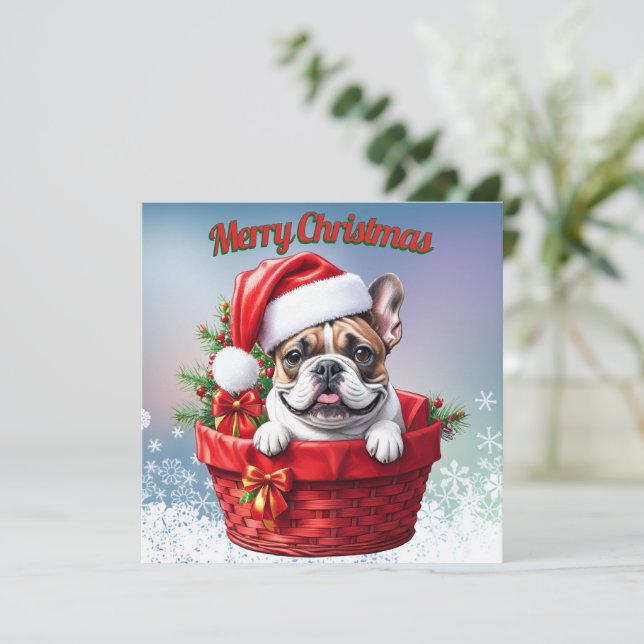 French Bulldog in the basket (Standing Front)