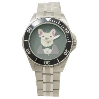 French Bulldog in tux Watch
