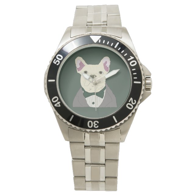 French Bulldog in tux Watch (Front)