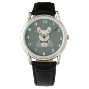 French Bulldog in tux Watch