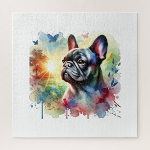 French Bulldog in Watercolor 240624AREF129 - Water Jigsaw Puzzle