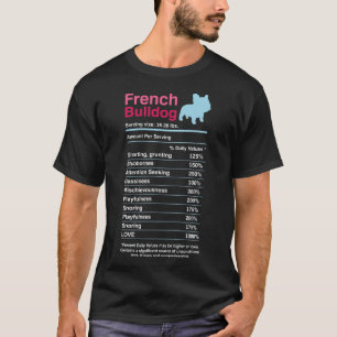 French Bulldog Ingredient Lists T-Shirt