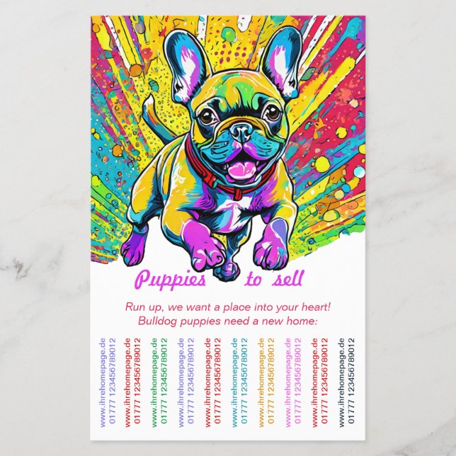 French Bulldog into your home Flyer (Front)