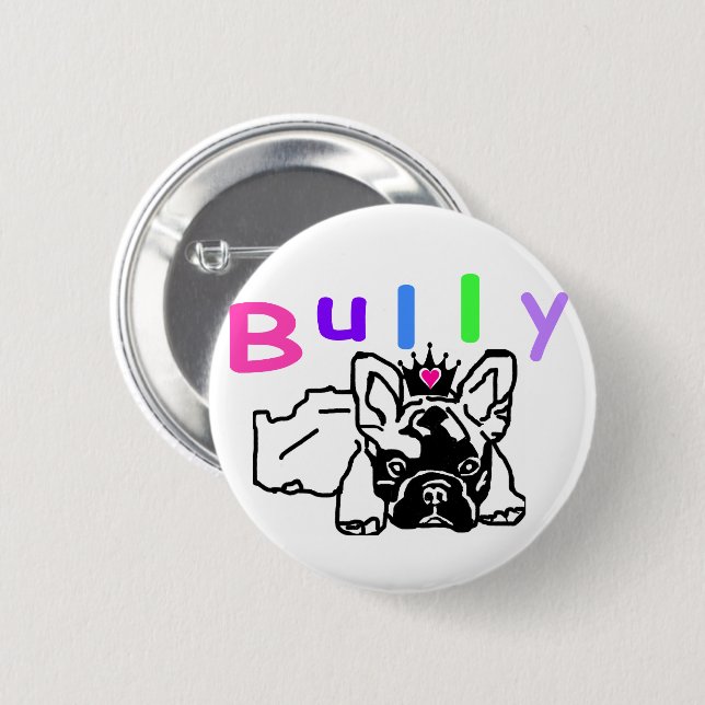 French Bulldog key 2 Inch Round Button (Front & Back)