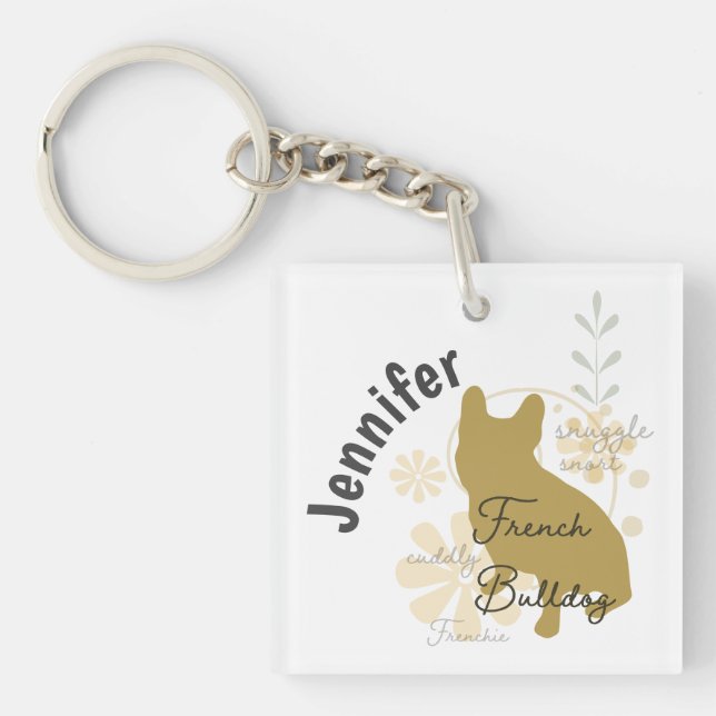 French Bulldog Keychain (Front)