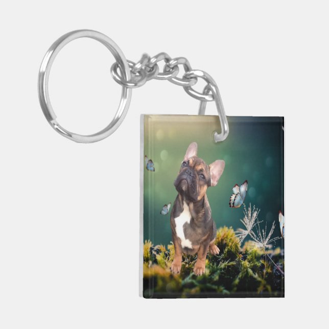 French Bulldog keychain (Front Left)