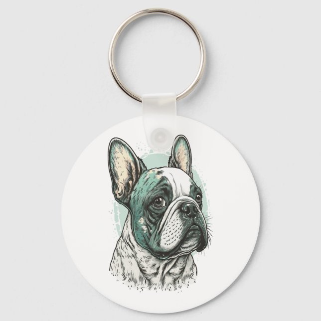 French bulldog keychain (Front)