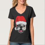 French Bulldog Kids Santa Dog Christmas T-Shirt<br><div class="desc">French Bulldog Kids Santa Dog Christmas</div>