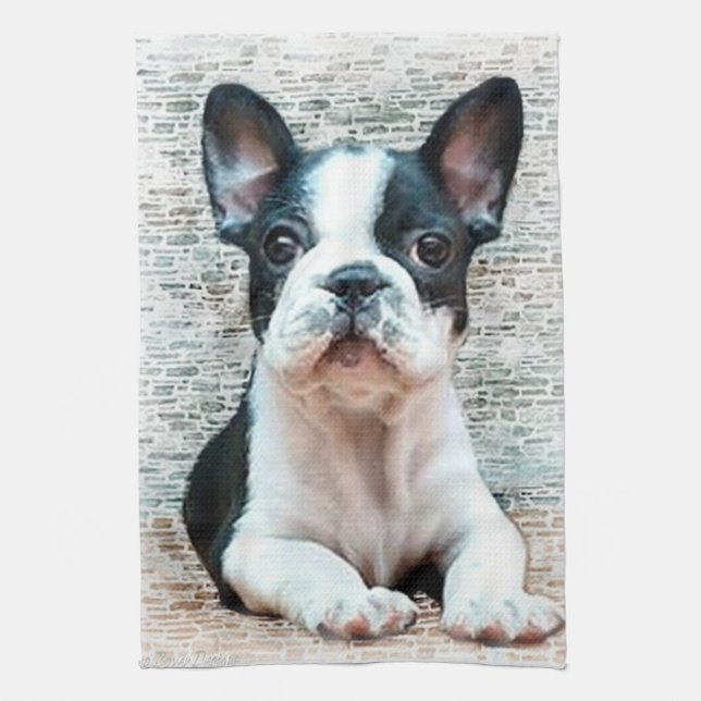 French Bulldog Kitchen Towel (Vertical)