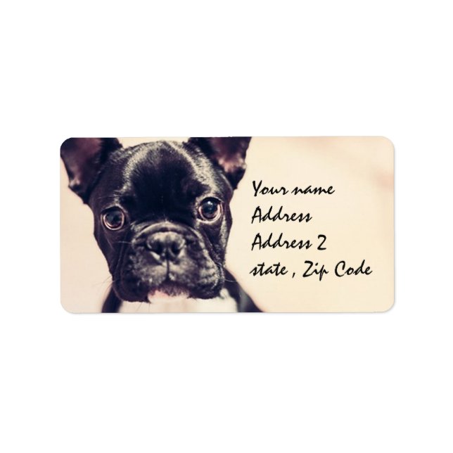 French Bulldog Label (Front)