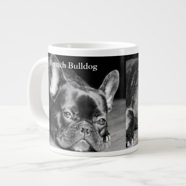 French Bulldog Large Coffee Mug (Front Left)