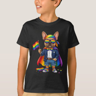 French Bulldog Lgbt Rainbow Lesbian Gay Pride T-Shirt