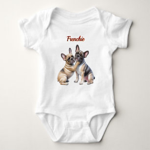 French Bulldog Liebe französische Bulldogge Baby Bodysuit