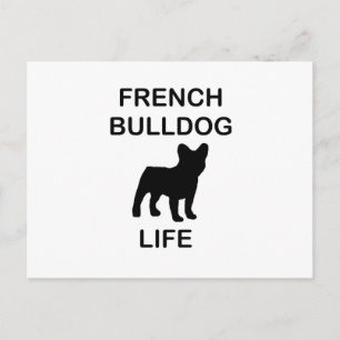 french bulldog life postcard