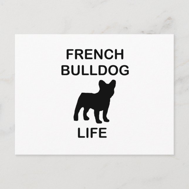 french bulldog life postcard (Front)