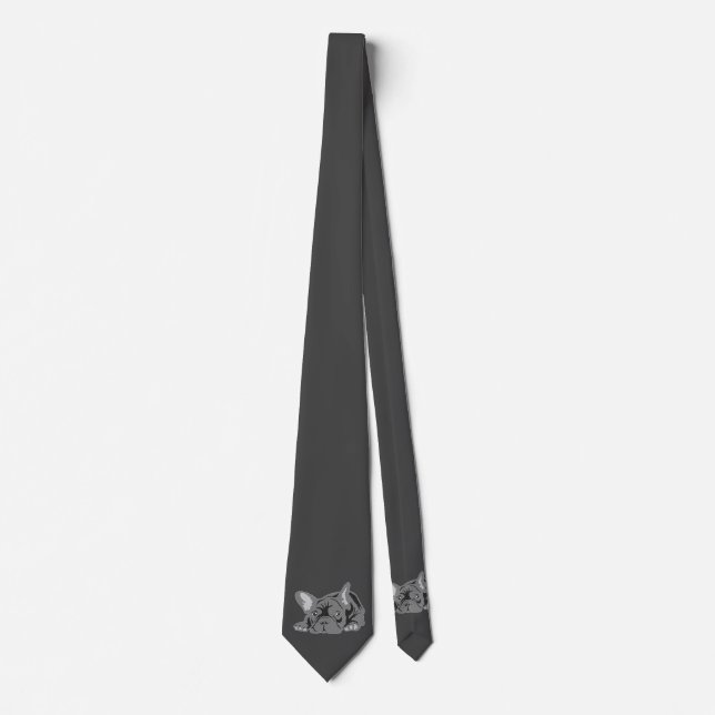 French Bulldog Lines Tie (Front)