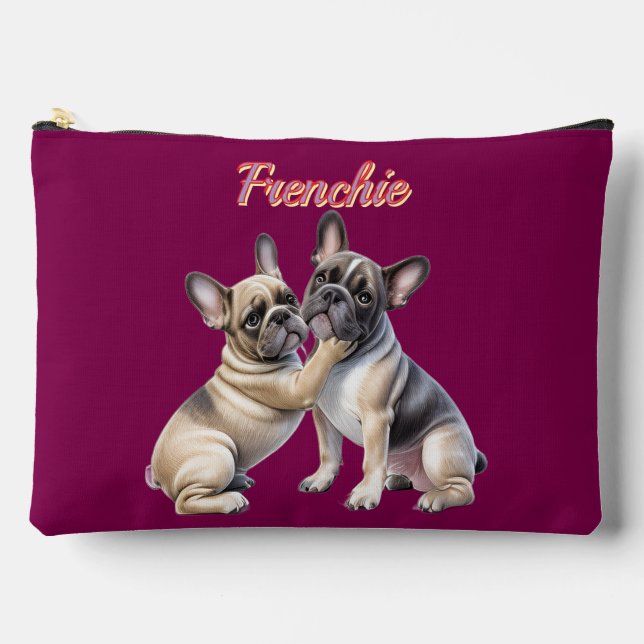 French Bulldog Love French Bulldog  Accessory Pouch (Front)