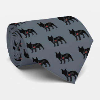 French Bulldog Love Tie