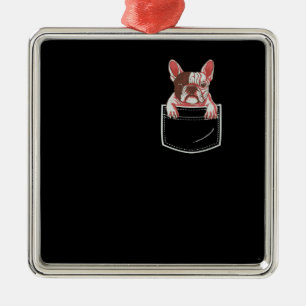 French Bulldog Lovely In Pocket Gift For Dog Love Metal Ornament
