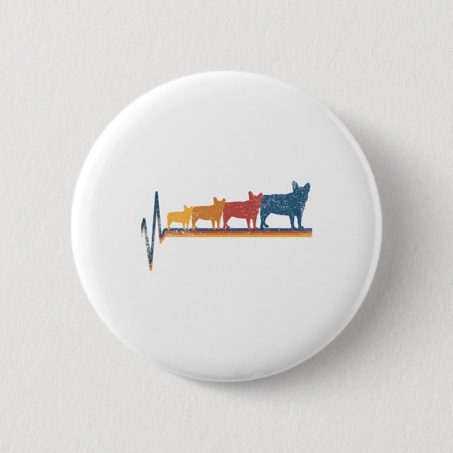 French Bulldog Lover  2 Inch Round Button (Front)