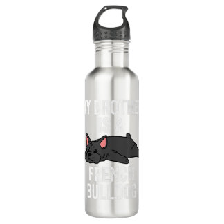 French Bulldog Lover Girl Dons de bouteille d'eau