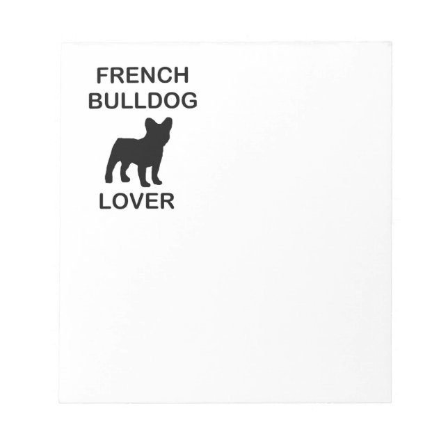 french bulldog lover notepad (Front)