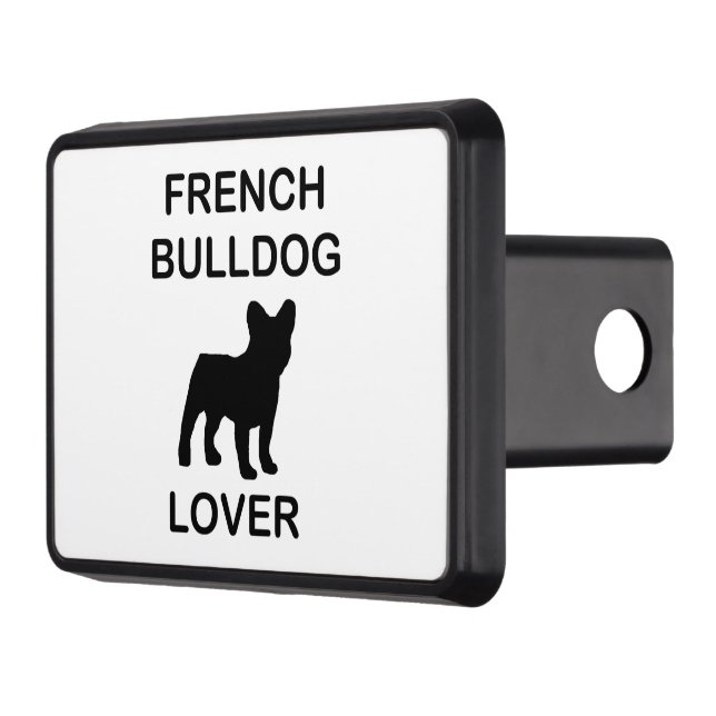 french bulldog lover trailer hitch cover (Left)