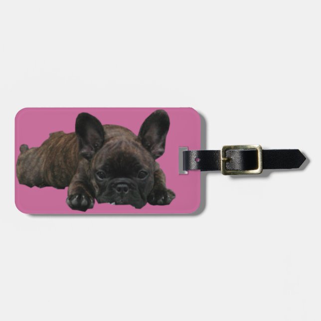 French Bulldog Luggage Tag (Front Horizontal)