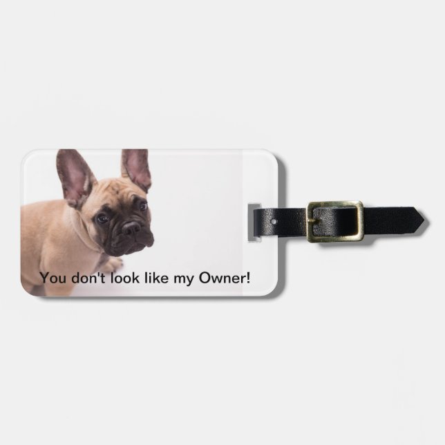 French Bulldog Luggage Tag (Front Horizontal)