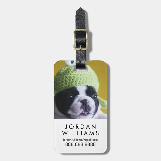 French Bulldog Luggage Tag (Front Vertical)