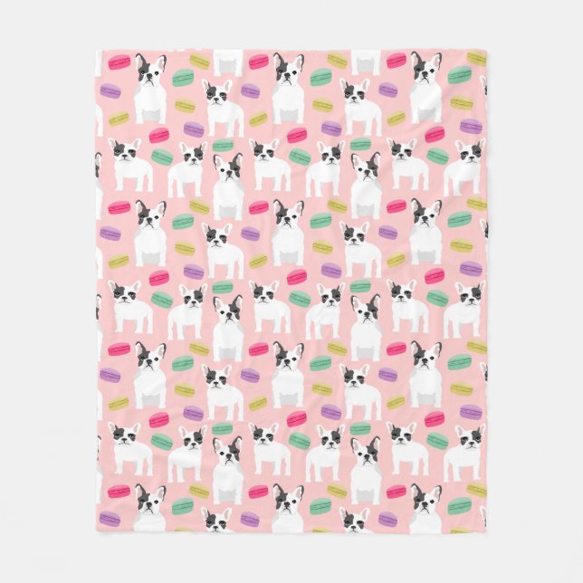 French Bulldog macarons - cute sweets blanket (Front)