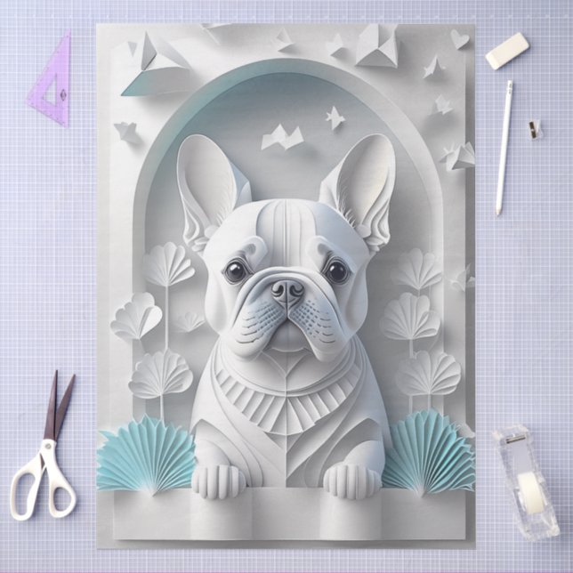 French Bulldog made of Paper  (Craft)