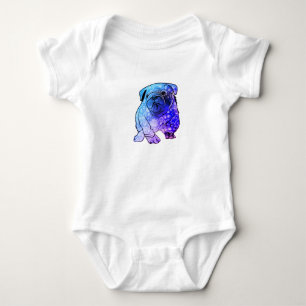 French Bulldog Mandala Art  Jersey Bodysuit, White Baby Bodysuit